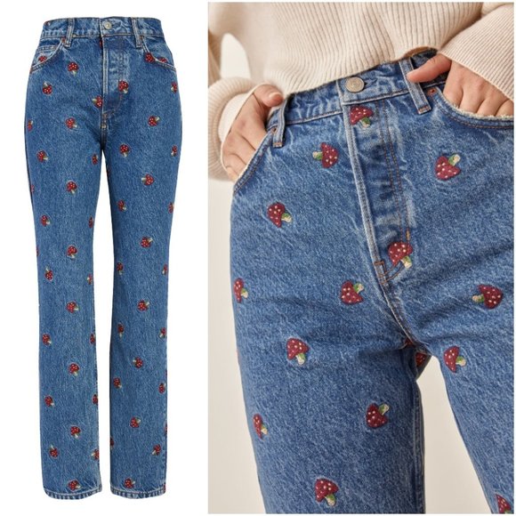 Reformation Mushroom Embroidered High 